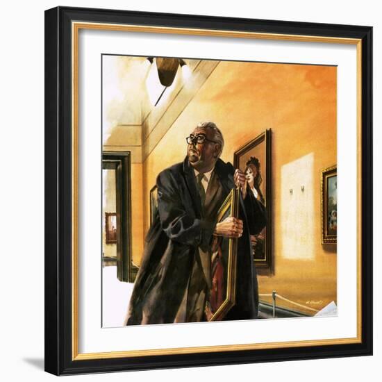 Taxi Driver Stealing Goya's Portrait of Wellington-Andrew Howat-Framed Giclee Print