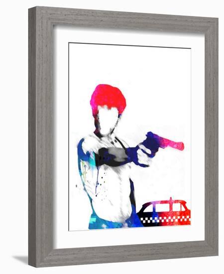 Taxi Driver Watercolor-Lora Feldman-Framed Art Print