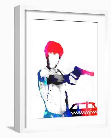 Taxi Driver Watercolor-Lora Feldman-Framed Art Print