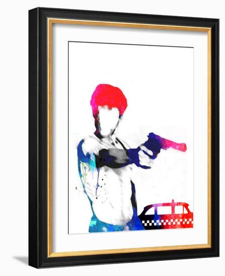 Taxi Driver Watercolor-Lora Feldman-Framed Art Print