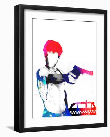 Taxi Driver Watercolor-Lora Feldman-Framed Art Print