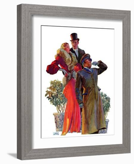 "Taxi!,"February 27, 1932-John LaGatta-Framed Giclee Print