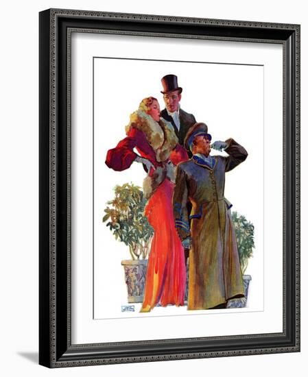 "Taxi!,"February 27, 1932-John LaGatta-Framed Giclee Print