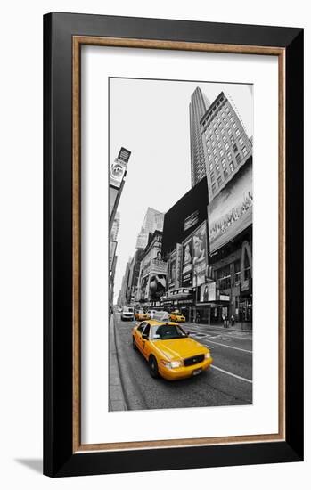 Taxi in Times Square, NYC-Vadim Ratsenskiy-Framed Giclee Print