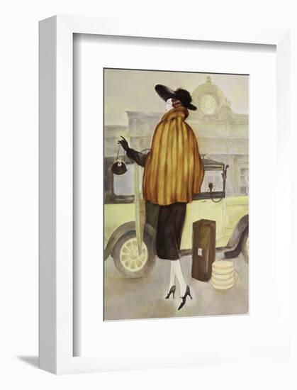 Taxi Lady-Graham Reynold-Framed Premium Giclee Print