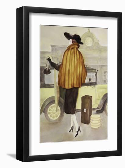 Taxi Lady-Graham Reynold-Framed Art Print