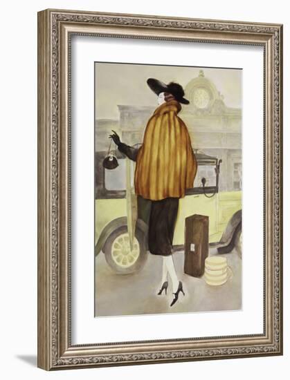 Taxi Lady-Graham Reynold-Framed Art Print