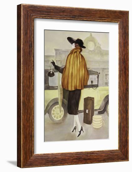 Taxi Lady-Graham Reynold-Framed Art Print