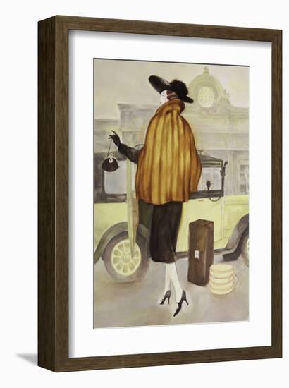 Taxi Lady-Graham Reynold-Framed Art Print