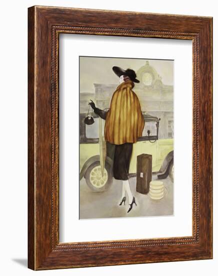 Taxi Lady-Graham Reynold-Framed Art Print