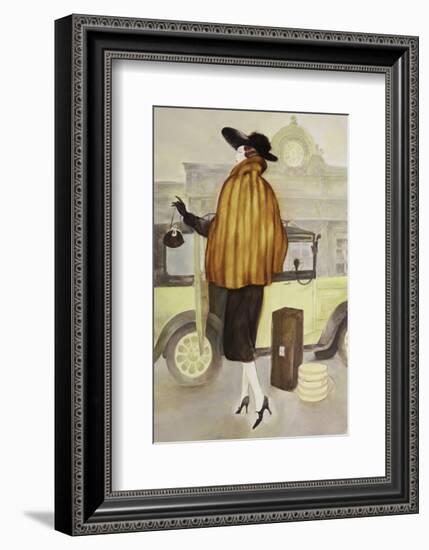 Taxi Lady-Graham Reynold-Framed Art Print