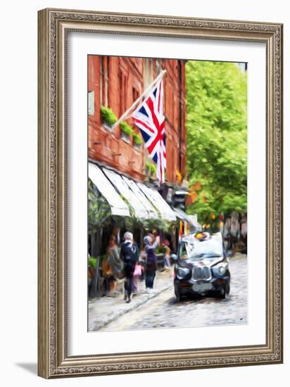 Taxi Please! - In the Style of Oil Painting-Philippe Hugonnard-Framed Giclee Print