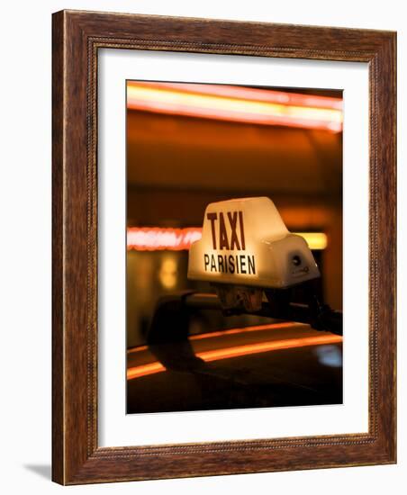 Taxi Sign, Paris, France-Neil Farrin-Framed Photographic Print