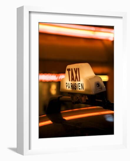 Taxi Sign, Paris, France-Neil Farrin-Framed Photographic Print