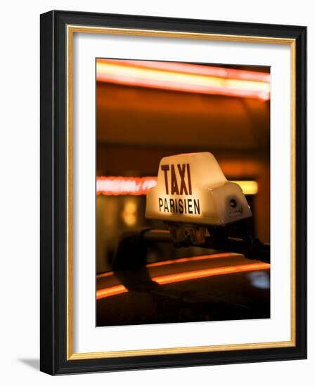 Taxi Sign, Paris, France-Neil Farrin-Framed Photographic Print