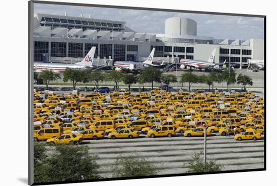 Taxi Stand, Waiting Area at the Airport of Miami, Miami, Florida, Usa-Axel Schmies-Mounted Photographic Print