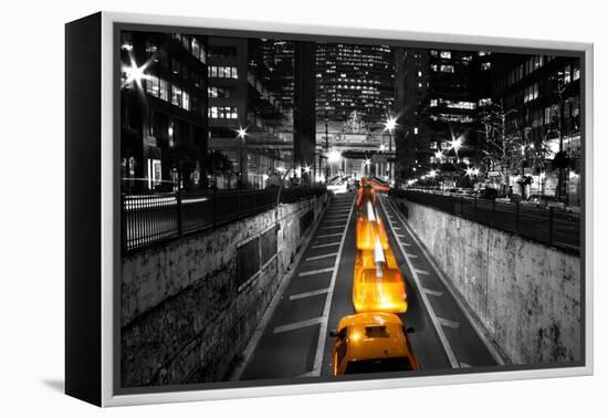 Taxi Timelapse NYC-null-Framed Stretched Canvas