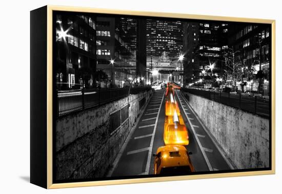 Taxi Timelapse NYC-null-Framed Stretched Canvas