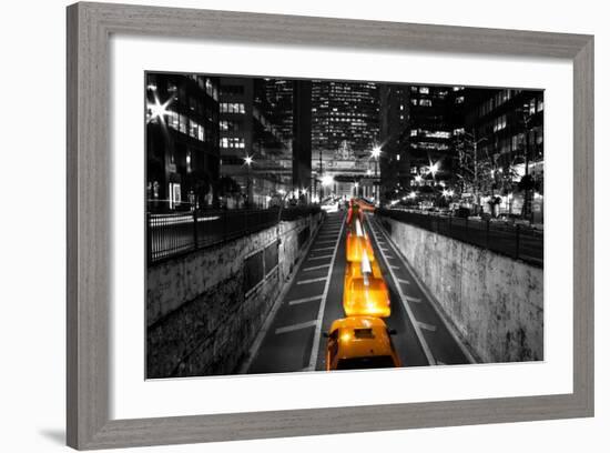 Taxi Timelapse NYC-null-Framed Photo