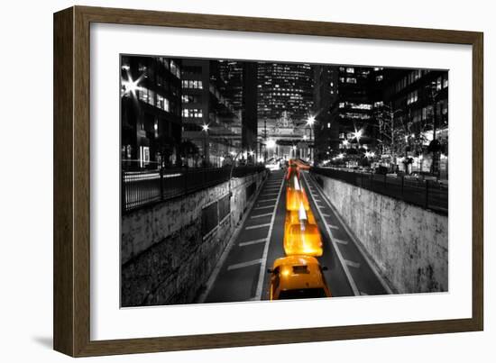 Taxi Timelapse NYC-null-Framed Photo