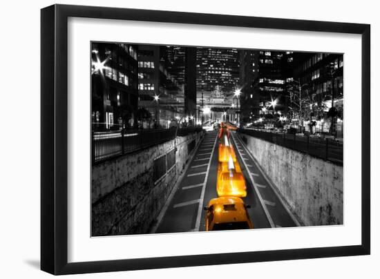 Taxi Timelapse NYC-null-Framed Photo