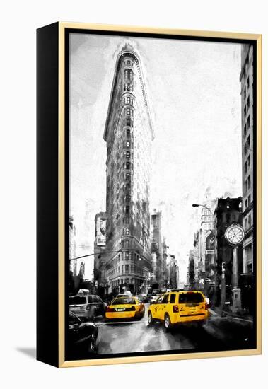 Taxis on Fifth Avenue-Philippe Hugonnard-Framed Premier Image Canvas