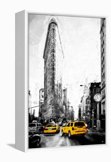 Taxis on Fifth Avenue-Philippe Hugonnard-Framed Premier Image Canvas