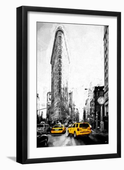 Taxis on Fifth Avenue-Philippe Hugonnard-Framed Giclee Print