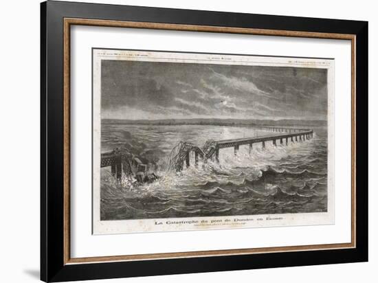 Tay Bridge Bridge Collapses During a Storm with Disastrous Consequences-Henri Meyer-Framed Art Print