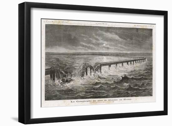 Tay Bridge Bridge Collapses During a Storm with Disastrous Consequences-Henri Meyer-Framed Art Print