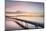 Taylor Dock Boardwalk during twilight afterglow, Boulevard Park Bellingham, Washington State-Alan Majchrowicz-Mounted Photographic Print