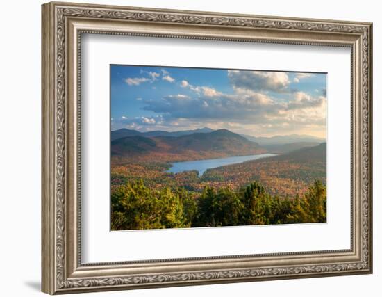 Taylor Pond seen from Silver Mountain, Adirondack Mountains State Park, New York State, USA-null-Framed Photographic Print