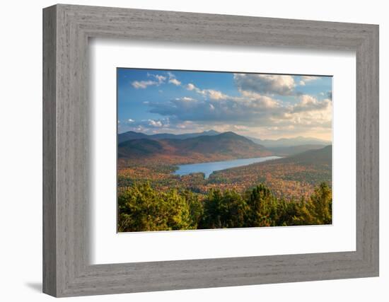 Taylor Pond seen from Silver Mountain, Adirondack Mountains State Park, New York State, USA-null-Framed Photographic Print