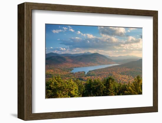 Taylor Pond seen from Silver Mountain, Adirondack Mountains State Park, New York State, USA-null-Framed Photographic Print