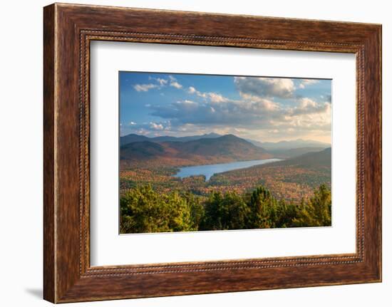 Taylor Pond seen from Silver Mountain, Adirondack Mountains State Park, New York State, USA-null-Framed Photographic Print