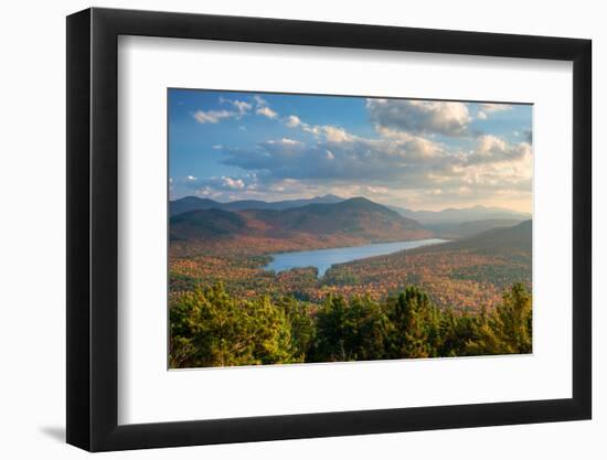 Taylor Pond seen from Silver Mountain, Adirondack Mountains State Park, New York State, USA-null-Framed Photographic Print