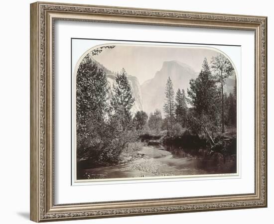 Taysayac, Half Dome, 4967 Ft, Yosemite, 1861 (Mammoth Plate Albumen Print)-Carleton Emmons Watkins-Framed Giclee Print