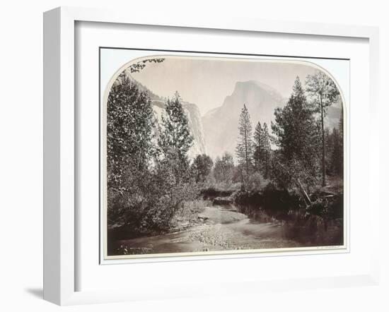 Taysayac, Half Dome, 4967 Ft, Yosemite, 1861 (Mammoth Plate Albumen Print)-Carleton Emmons Watkins-Framed Giclee Print