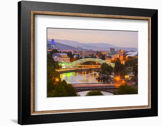 Tbilisi at dusk, Georgia, Caucasus, Asia-G&M Therin-Weise-Framed Photographic Print