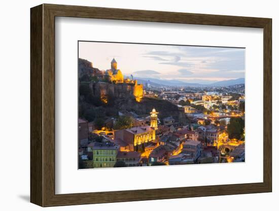 Tbilisi at night, Georgia, Caucasus, Asia-G&M Therin-Weise-Framed Photographic Print