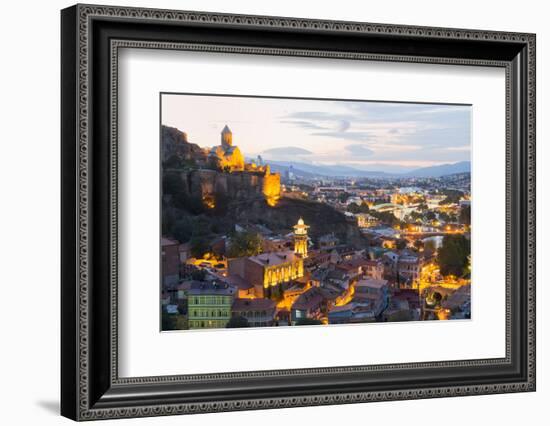 Tbilisi at night, Georgia, Caucasus, Asia-G&M Therin-Weise-Framed Photographic Print