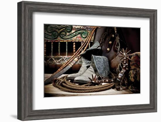 TC’s Boots and Yuma Spurs (color)-Barry Hart-Framed Giclee Print