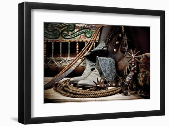 TC’s Boots and Yuma Spurs (color)-Barry Hart-Framed Giclee Print