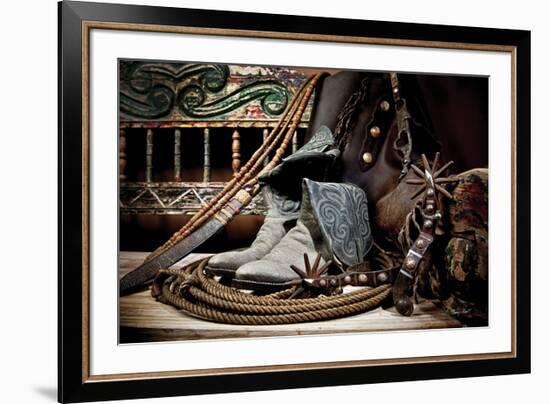 TC’s Boots and Yuma Spurs (color)-Barry Hart-Framed Giclee Print