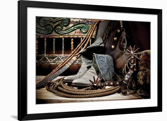 TC’s Boots and Yuma Spurs (color)-Barry Hart-Framed Giclee Print