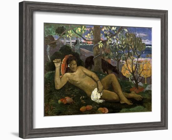 Te Arii Vahine (Woman of Royal Blood, the Queen, the King's Wife), 1896-Paul Gauguin-Framed Giclee Print