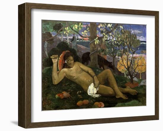 Te Arii Vahine (Woman of Royal Blood, the Queen, the King's Wife), 1896-Paul Gauguin-Framed Giclee Print