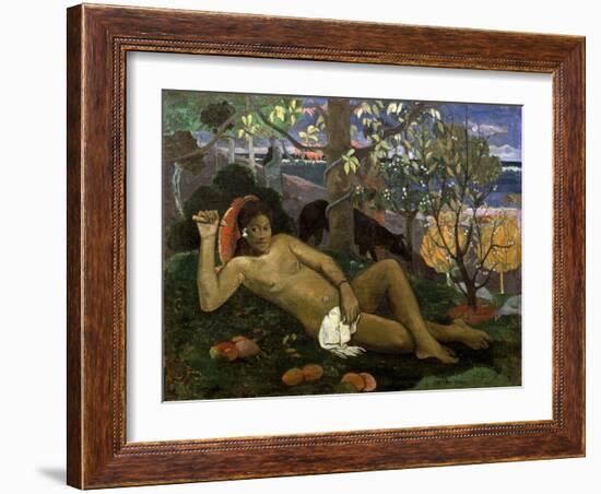 Te Arii Vahine (Woman of Royal Blood, the Queen, the King's Wife), 1896-Paul Gauguin-Framed Giclee Print