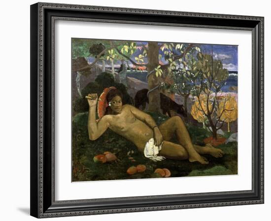 Te Arii Vahine (Woman of Royal Blood, the Queen, the King's Wife), 1896-Paul Gauguin-Framed Giclee Print