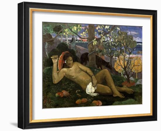 Te Arii Vahine (Woman of Royal Blood, the Queen, the King's Wife), 1896-Paul Gauguin-Framed Giclee Print